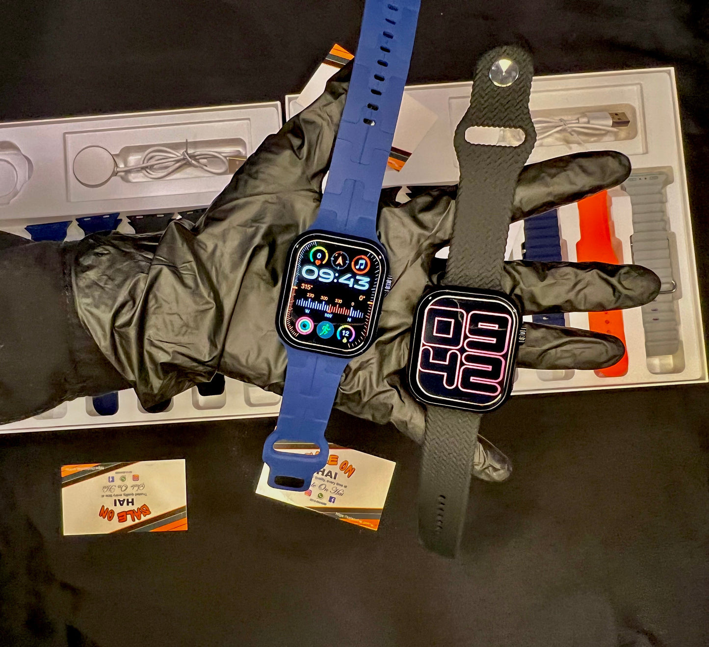 Bundle Of Two Luxury Smart Watches With 7 Straps (Apple Copy)